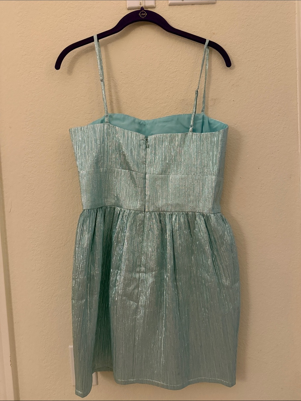 Lovers + Friends Shimmery Mint Green Mini Dress - Picture 2 of 3